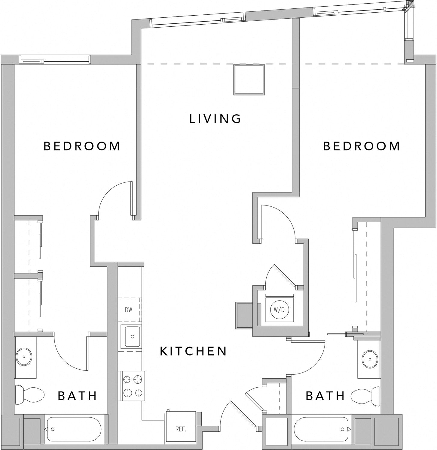 Floor plan layout diagram for 2AK Renovation 2